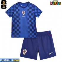 Kroatien Auswärts Trikotsatz Kinder WM 2026 Kurzarm (+ Kurze Hosen)